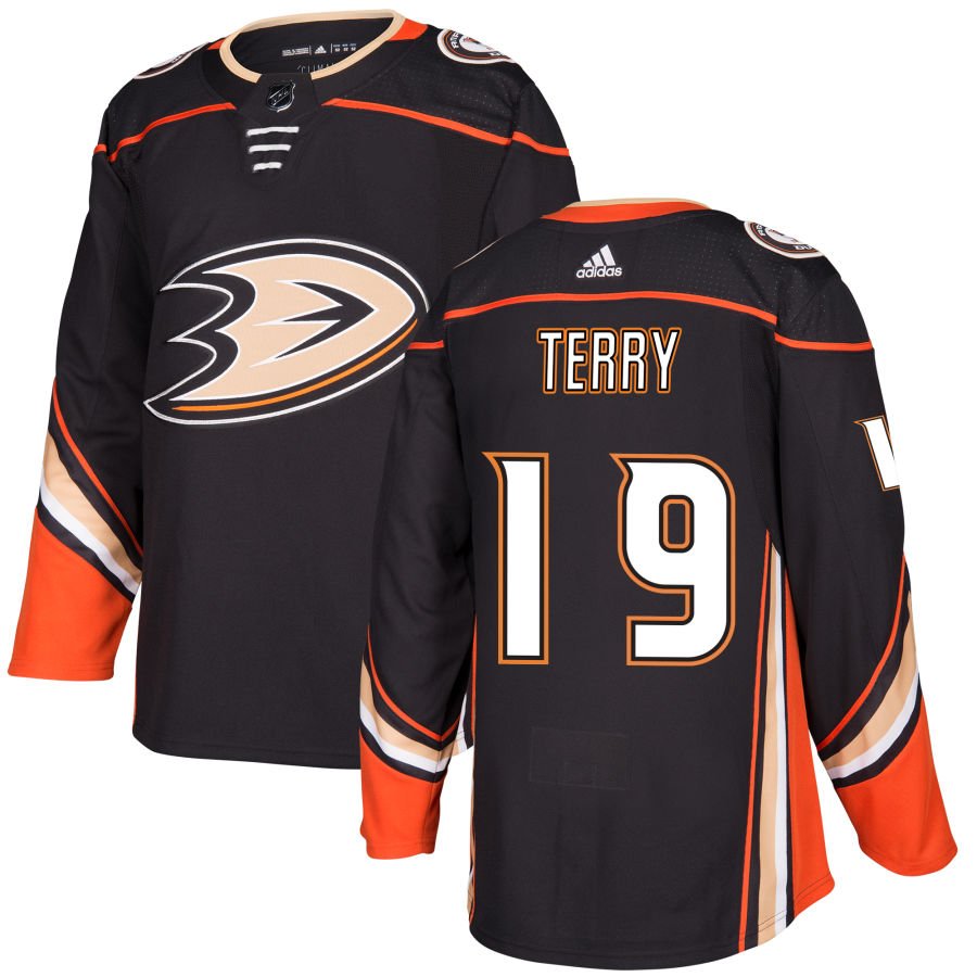 Anaheim Ducks #19 Troy Terry Black Home Authentic Jersey