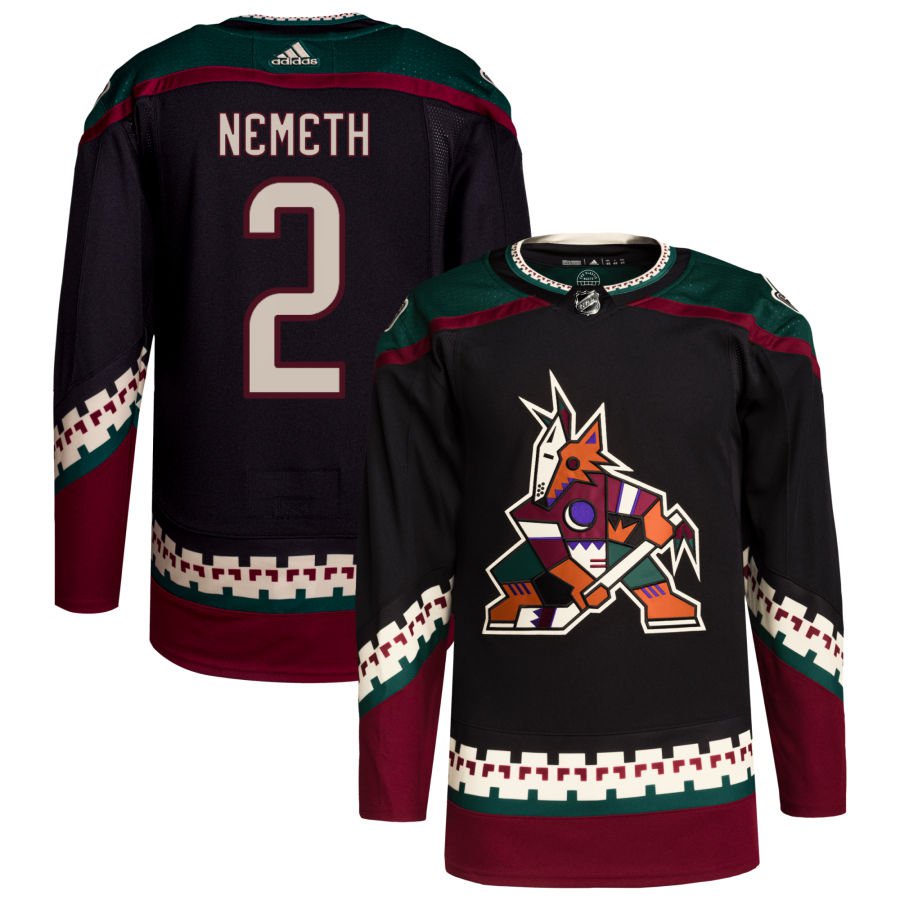 Arizona Coyotes #2 Patrik Nemeth Black Authentic Pro Home Stitched Hockey Jersey